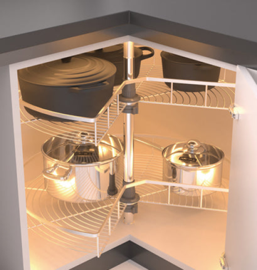 Bộ rổ góc xoay 270 độ Hafele - Mezzo 548.37.011