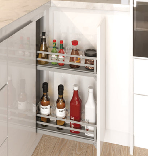 Bộ rổ gia vị Hafele - OMERO 150 ( lắp đặt bên trái ) 549.20.890