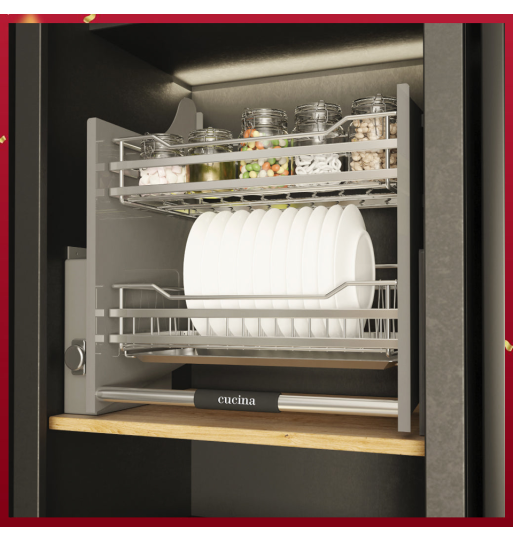 Rổ Chén Di Động Lento 600mm Cucina 504.76.004