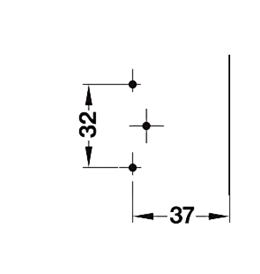 Đế bản lề Hafele với 4 lỗ bắt vít 315.98.570