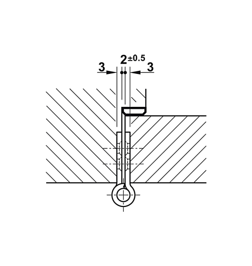 Bản lề lá Hafele chống cháy 127x89x3 - 2 vòng bi 926.98.130