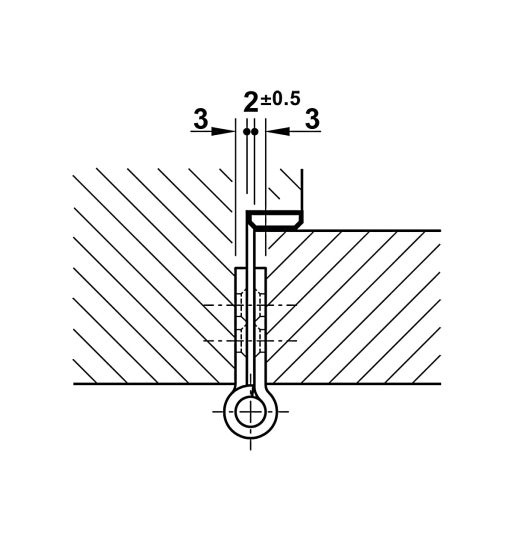 Bản lề lá Hafele chống cháy - 2 vòng bi 926.98.040