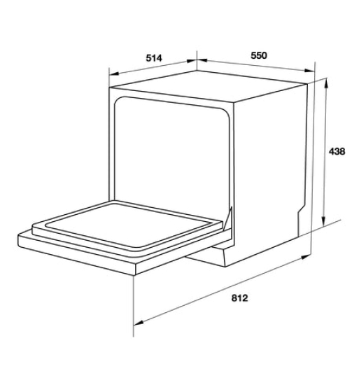 Máy rửa chén để bàn Hafele HDW-T50B 539.20.600