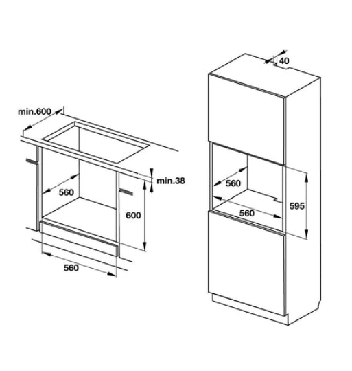 Lò nướng âm tủ Hafele HO-K60B 534.05.581