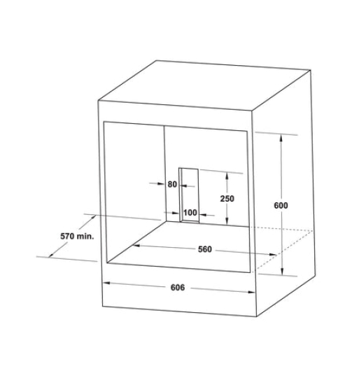 Lò nướng âm tủ Hafele 70 lít HO-4KT70A, Series 400 538.61.442