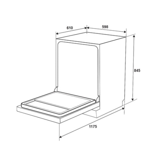Máy rửa chén độc lập Hafele HDW-F602EB 538.21.360
