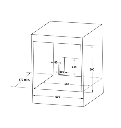 Lò nướng âm tủ Hafele 65 lít HO-2K65A, Series 200 538.61.431