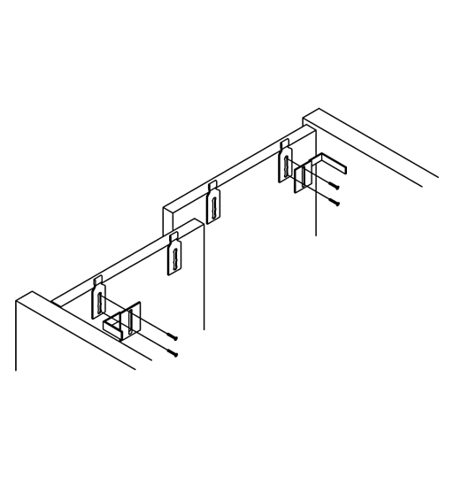 Bộ phụ kiện Hafele không bao gồm ray - Cửa trượt thẳng (lọt lòng) SLIDO CLASSIC 40 IF 494.00.110