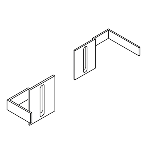 Bộ phụ kiện Hafele không bao gồm ray - Cửa trượt thẳng (lọt lòng) SLIDO CLASSIC 40 IF 494.00.110