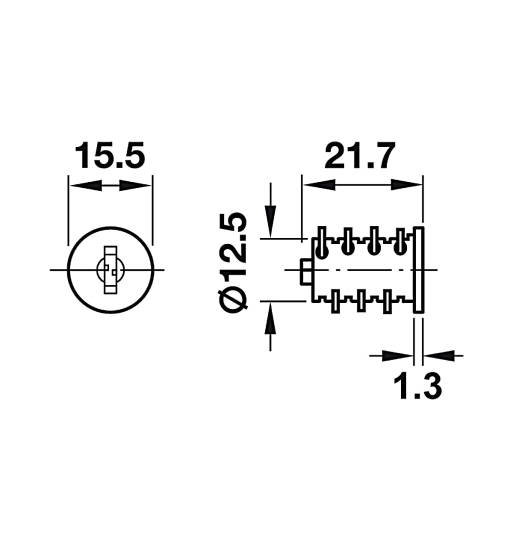 Các chìa không trùng nhau - Ruột khóa Hafele Symo 3000 210.41.611
