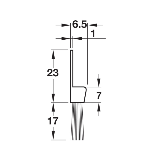 DIY Thanh chắn bụi Hafele dạng chổi, bắt vít 489.97.912