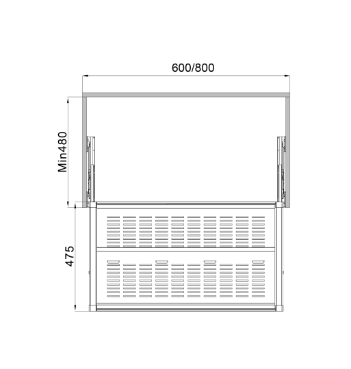 Kệ giày bằng kim loại Hafele 807.95.861