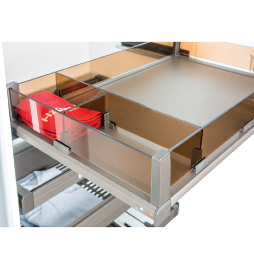 Khay chia cho rổ kéo bằng kính Hafele 807.96.820