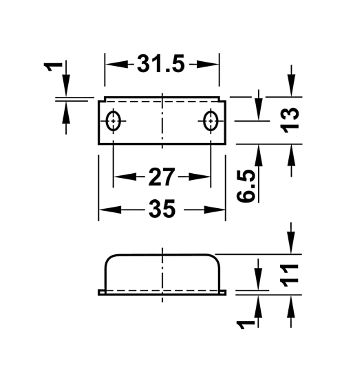 Khóa vuông Hafele Econo 232.01.220