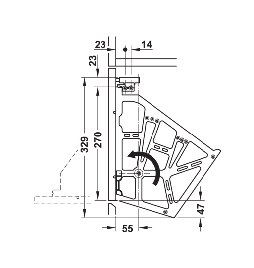 Khung gắn giá để giày Hafele bằng nhựa 892.14.253