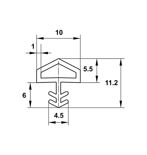 Đệm khí cho cửa Hafele 950.51.200
