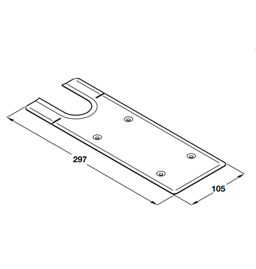 Nắp che cho bản lề sàn Hafele TS 500NV 932.10.130