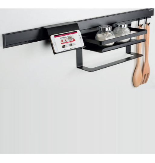 Thanh treo nhôm Hafele màu đen 523.00.301