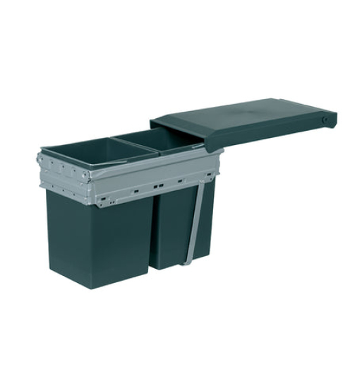 Thùng rác Hafele 2 ngăn, có ray kéo 502.72.761