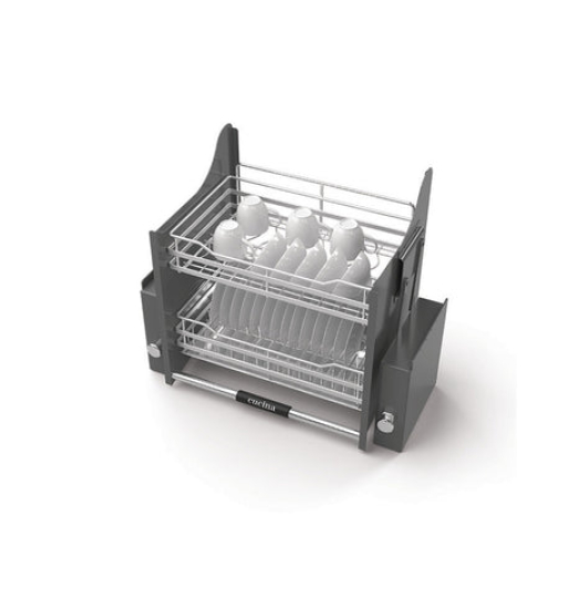 Rổ chén đĩa Hafele với thiết kế lưới dẹt LENTO 504.76.020