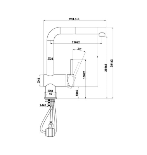 Vòi bếp Hafele HT21-GH1P254 577.55.390