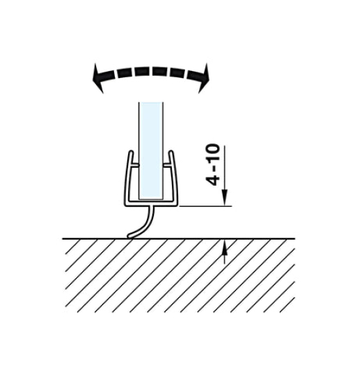 Ron cửa phòng tắm kính Hafele 950.50.012