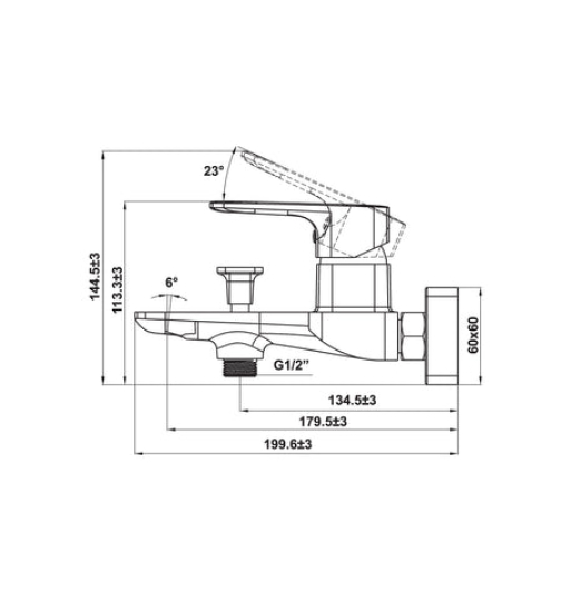 Bộ trộn Hafele nổi 2 đường nước Kobe chrome 589.15.005
