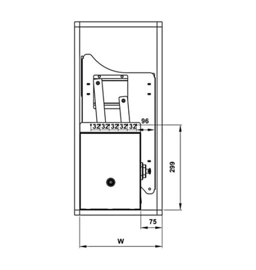 Rổ chén đĩa Hafele với thiết kế lưới tròn, kèm ống đựng đũa LENTO 504.76.142