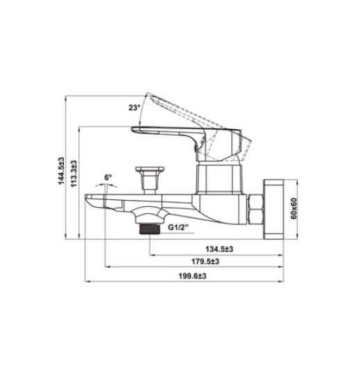 Bộ trộn Hafele nổi 2 đường nước Kobe đen 589.15.035