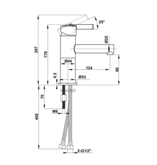 Vòi lavabo Hafele ROOTS 70 495.61.143