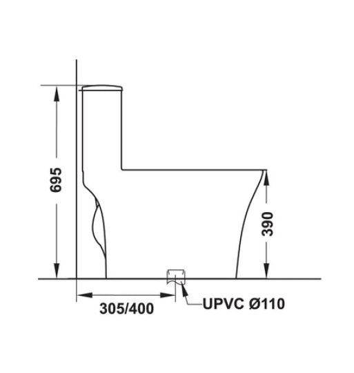 Bồn cầu một khối Hafele Sapporo 588.79.406