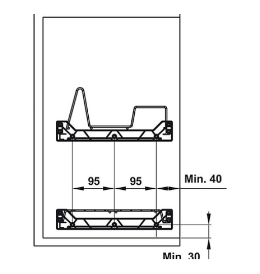 Rổ bát đĩa Hafele PRESTO có khung 544.40.003