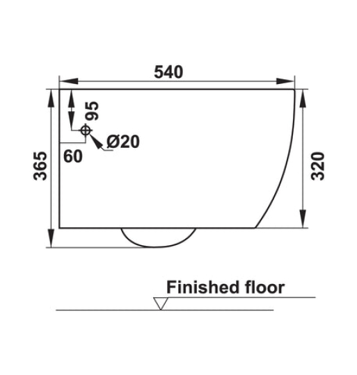 Bồn cầu treo tường Hafele - Sapporo 588.79.410