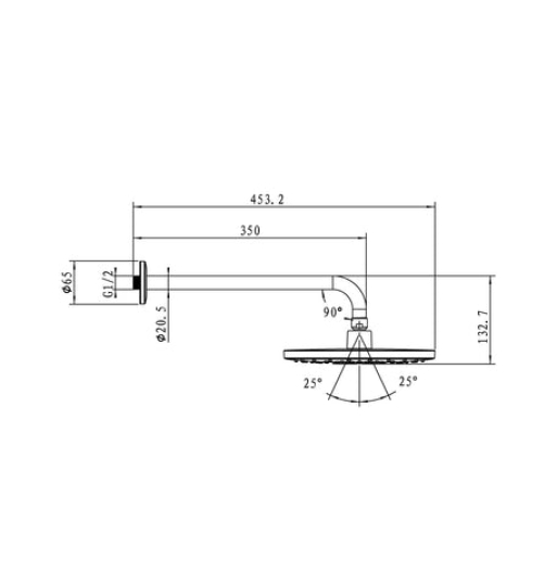 Sen đầu gắn tường Hafele - AIRSENSE 485.60.618