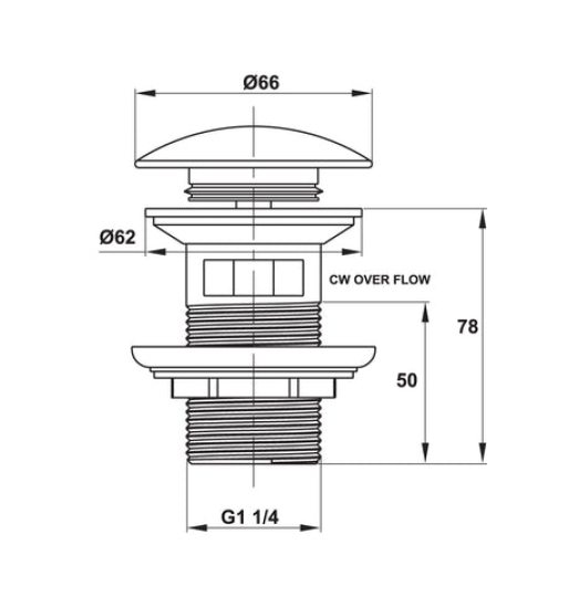 Bộ xả nhấn cho chậu Hafele có xả tràn 589.25.948