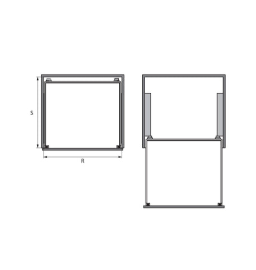 Bộ rổ chén đĩa Hafele - Cappella, phiên bản rổ chén đĩa kèm ống đựng đũa 549.08.153