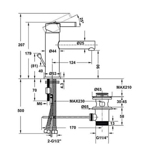 Bản lề kính tường 90° Hafele 499.05.850