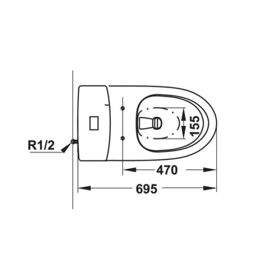 Bồn cầu một khối Hafele Sapporo 588.79.407