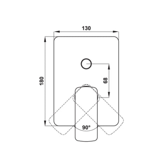 Bộ trộn âm Hafele 2 đường nước Kobe màu đen 589.15.037