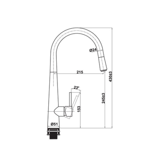 Vòi bếp Hafele HT21-CH1P245 577.55.220