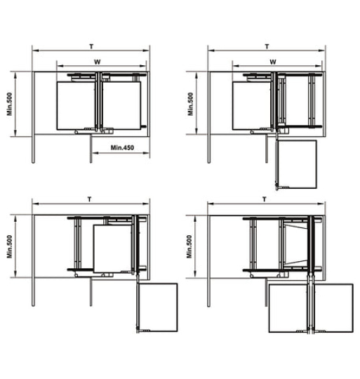 Phụ kiện tủ góc Hafele - OLLA 595.50.804