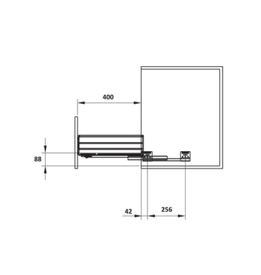 Bộ rổ chén đĩa Hafele - Cappella, phiên bản rổ chén đĩa kèm ống đựng đũa 549.08.153