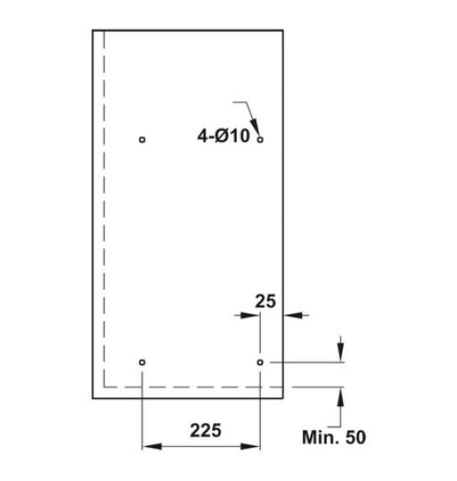 Rổ chén dĩa cố định Hafele - Presto, phiên bản không có khung 544.40.033