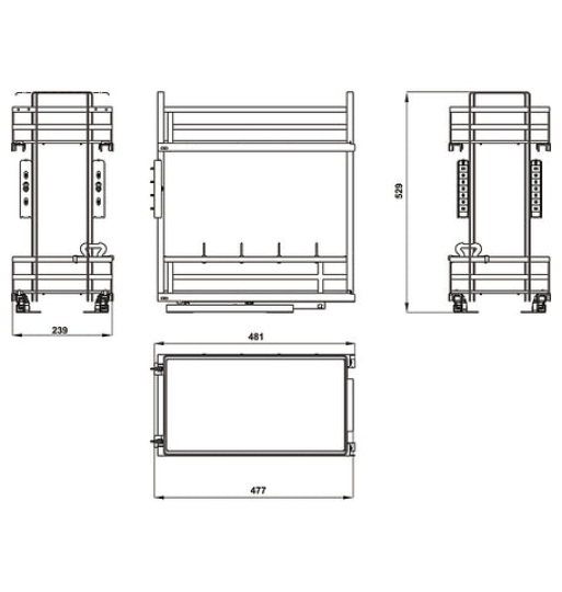 Bộ rổ gia vị Hafele - OMERO 300 549.20.823