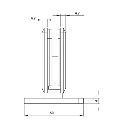 Bản lề kính tường 90° Hafele 499.05.850