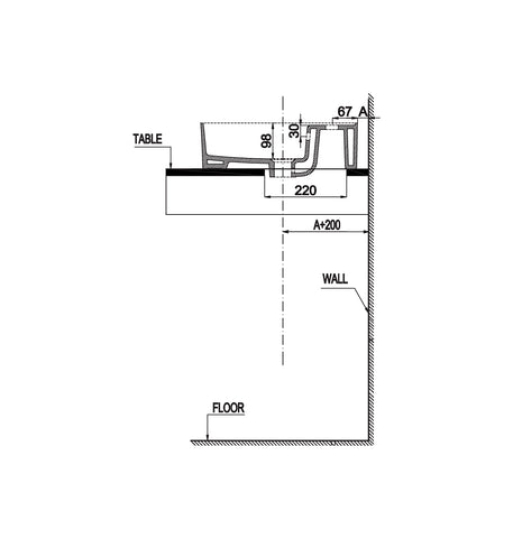 Chậu sứ đặt bàn Hafele - Sapporo 500 588.79.032