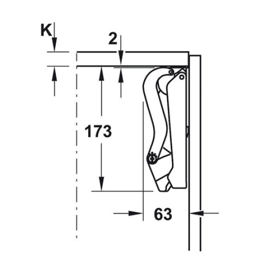 Tay nâng Hafele - Free Space 493.05.911