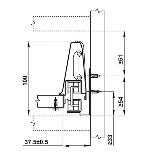 Ray hộp Hafele Alto Matrix Box, chiều cao 135 mm 552.77.085