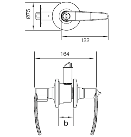 Bộ Khóa Tay Nắm Cửa Vệ Sinh Hafele 489.10.191