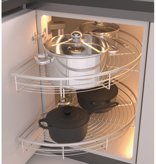 Bộ Rổ Góc Mezzo Xoay 180° Hafele 548.37.001